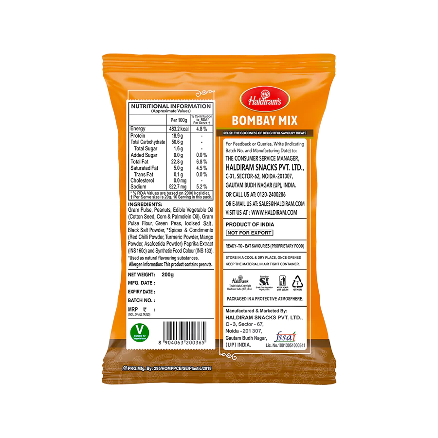 Haldiram'S Bombay Mix 200g