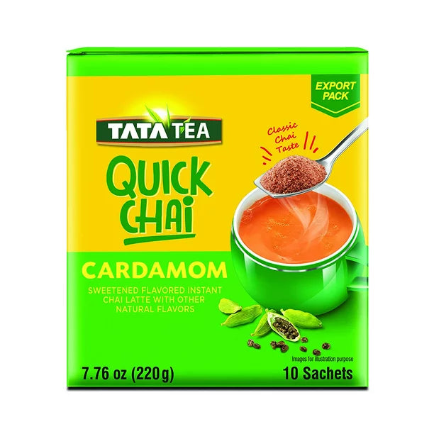 Tata Tea Quick Chai - Cardamom [10 Sachets]