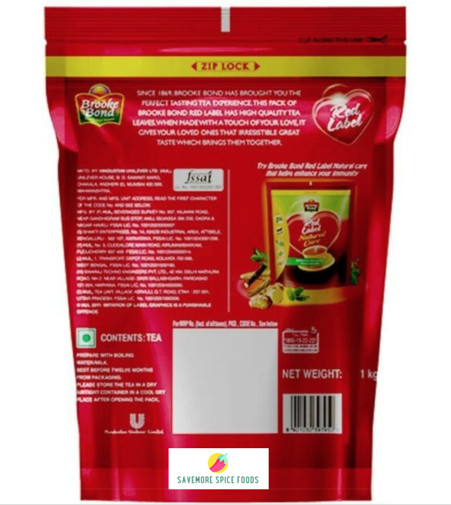 Brooke Bond Red Label Tea 1kg Chai