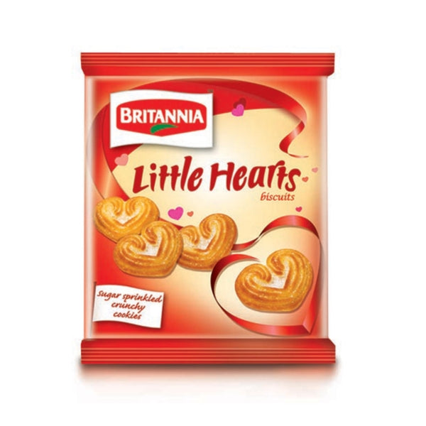 Britania Little Hearts Biscuit 75gms by Britania pack of 5