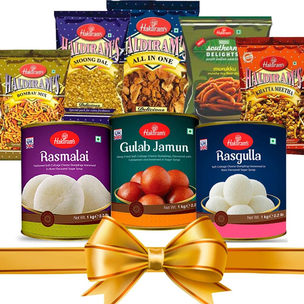 Haldiram Sweet & Spice Festive Gift Hamper with Luxury Rakhi