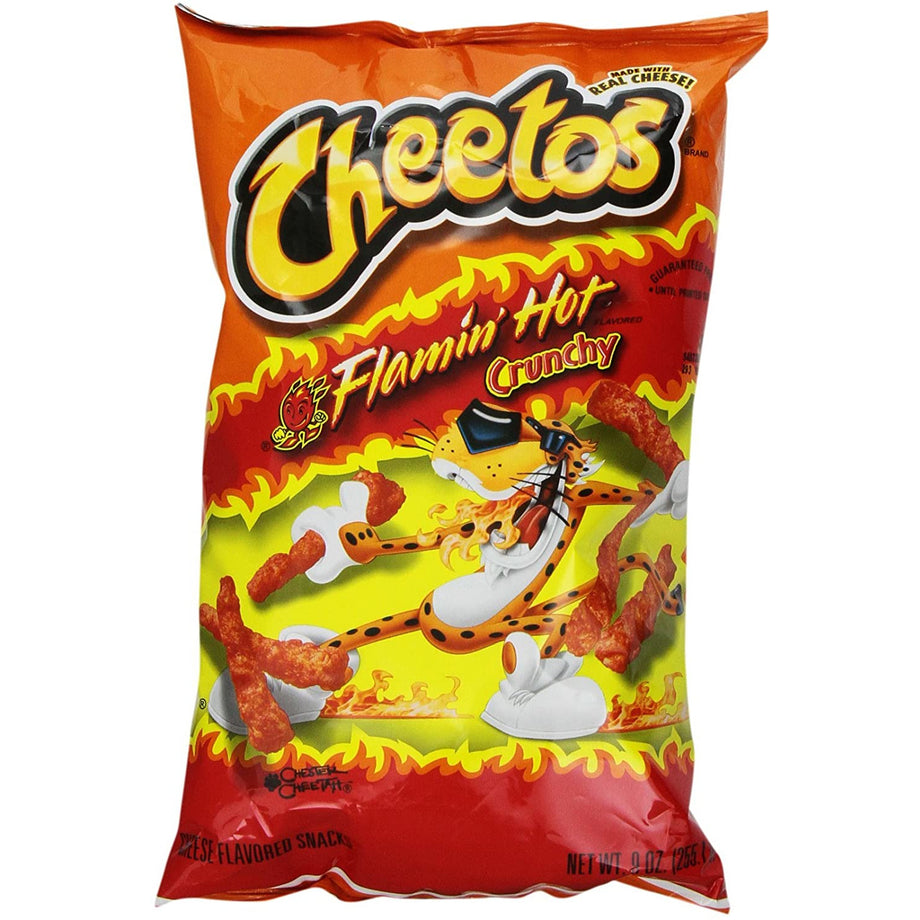 Cheetos Crunchy Flamin' Hot Cheese Flavored Snack Chips, 8.5 oz Bag